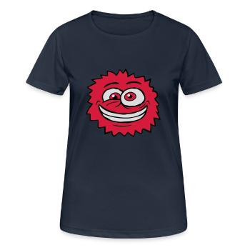 Monster Crazy Comic Face - Women's Breathable T-Shirt - dark navy - Front - AI Model Female 172 light (172cm)