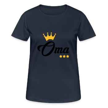 Großmütter / Oma / Mami / Großmutter / Mamy - Frauen T-Shirt atmungsaktiv - Dunkelnavy - Vorne - AI Model Female 172 light (172cm)