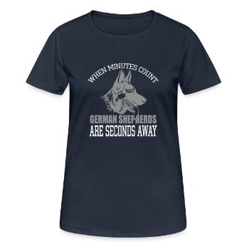 Deutsche Bergwirte - Frauen T-Shirt atmungsaktiv - Dunkelnavy - Vorne - AI Model Female 172 light (172cm)