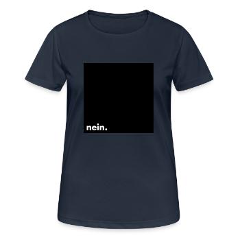 Non. - T-shirt respirant Femme - bleu marine foncé - Devant - AI Model Female 172 light (172cm)