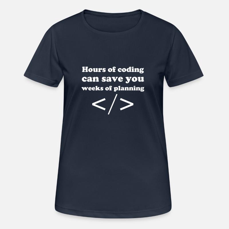 Coding - Women's Breathable T-Shirt - dark navy