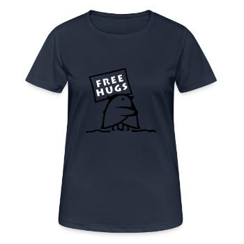 TWEETLERCOOLS - ÉTREINTES LIBRES - T-shirt respirant Femme - bleu marine foncé - Devant - AI Model Female 172 light (172cm)