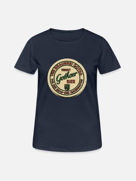 VEB Brauerei Gotha - Frauen T-Shirt atmungsaktiv - Dunkelnavy