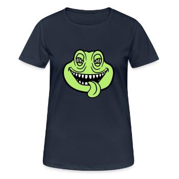 visage tête monstre boese serpent dangereux la - T-shirt respirant Femme - bleu marine foncé - Devant - AI Model Female 172 light (172cm)