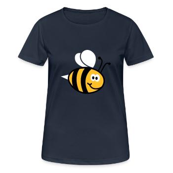 Bienchen 3C - Frauen T-Shirt atmungsaktiv - Dunkelnavy - Vorne - AI Model Female 172 light (172cm)
