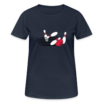 Fast Bowling Throw - T-shirt respirant Femme - bleu marine foncé - Devant - AI Model Female 172 light (172cm)