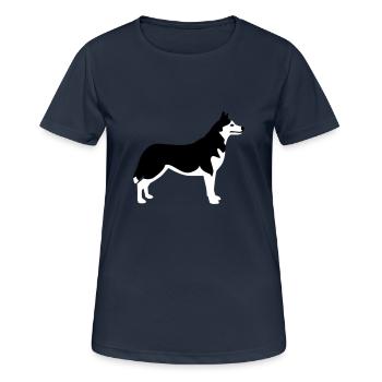 Husky - T-shirt respirant Femme - bleu marine foncé - Devant - AI Model Female 172 light (172cm)