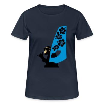 planche à voile - T-shirt respirant Femme - bleu marine foncé - Devant - AI Model Female 172 light (172cm)