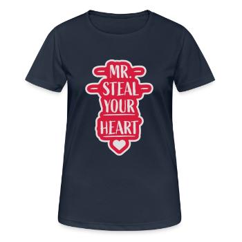 Mr steal your heart - Women's Breathable T-Shirt - dark navy - Front - AI Model Female 172 light (172cm)