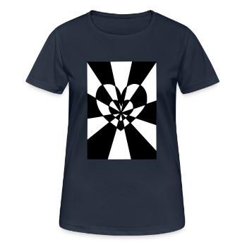 Rayon du cœur - T-shirt respirant Femme - bleu marine foncé - Devant - AI Model Female 172 light (172cm)