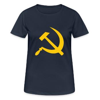 Communisme - T-shirt respirant Femme - bleu marine foncé - Devant - AI Model Female 172 light (172cm)