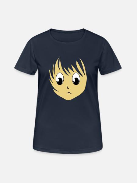 Anime girlie manga girl girls 3 c. - Women's Breathable T-Shirt - dark navy