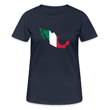 Mexique - T-shirt respirant Femme - bleu marine foncé - Devant - AI Model Female 172 light (172cm)