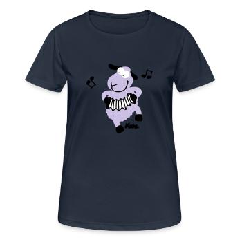 Schaf (c) - Frauen T-Shirt atmungsaktiv - Dunkelnavy - Vorne - AI Model Female 172 light (172cm)