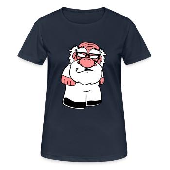 zwerg klein gesicht kopf boese veraergert wue - Frauen T-Shirt atmungsaktiv - Dunkelnavy - Vorne - AI Model Female 172 light (172cm)