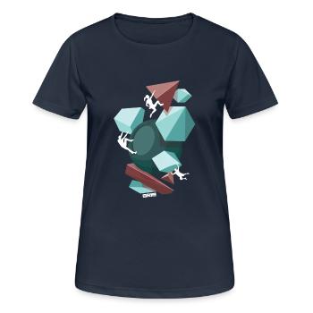 équipe sympa - T-shirt respirant Femme - bleu marine foncé - Devant - AI Model Female 172 light (172cm)