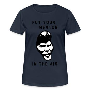 Put your menton in the air ! - T-shirt respirant Femme - bleu marine foncé - Devant - AI Model Female 172 light (172cm)