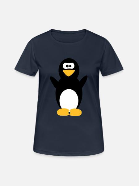 Pinguin - Frauen T-Shirt atmungsaktiv - Dunkelnavy
