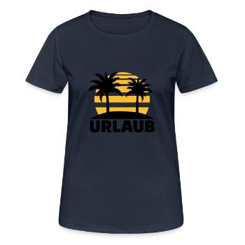 Urlaub - Frauen T-Shirt atmungsaktiv - Dunkelnavy - Vorne - AI Model Female 172 light (172cm)