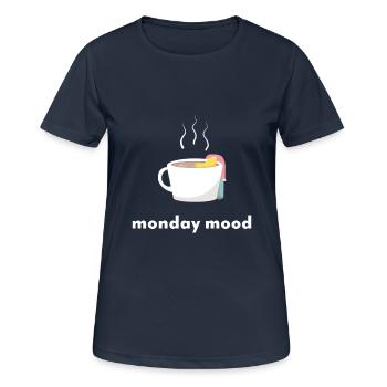 monday mood - Women's Breathable T-Shirt - dark navy - Front - AI Model Female 172 light (172cm)