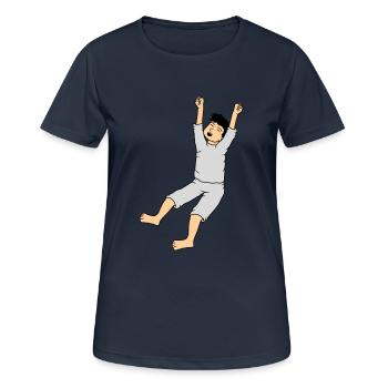 Homme en pyjama - T-shirt respirant Femme - bleu marine foncé - Devant - AI Model Female 172 light (172cm)