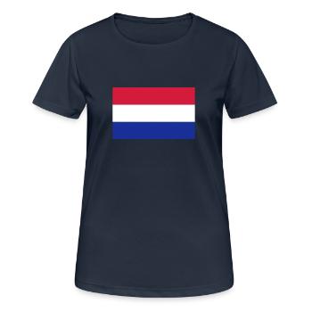 Pays-Bas - T-shirt respirant Femme - bleu marine foncé - Devant - AI Model Female 172 light (172cm)