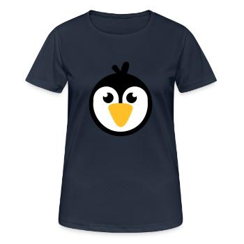 Manchot - T-shirt respirant Femme - bleu marine foncé - Devant - AI Model Female 172 light (172cm)