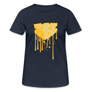 goutte graffiti fondu fondre pulvérisation kaes - T-shirt respirant Femme - bleu marine foncé - Devant - AI Model Female 172 light (172cm)