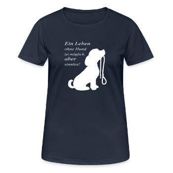 A life without a dog - Women's Breathable T-Shirt - dark navy - Front - AI Model Female 172 light (172cm)