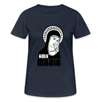 Holy Mary - Women's Breathable T-Shirt - dark navy - Front - AI Model Female 172 light (172cm)