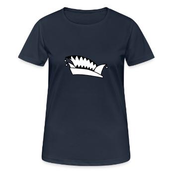 Narrenkappe No 3 - V2 - Fastnacht - Frauen T-Shirt atmungsaktiv - Dunkelnavy - Vorne - AI Model Female 172 light (172cm)