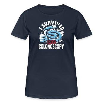Diagnostic endoscopie, coloscopie - T-shirt respirant Femme - bleu marine foncé - Devant - AI Model Female 172 light (172cm)