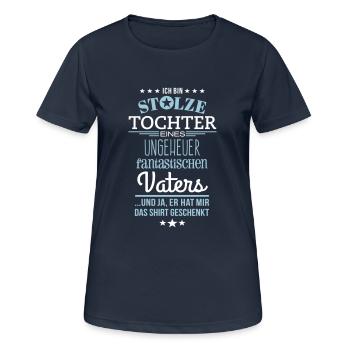 Ungeheuer fantastischer Vater - Tochter / Shirt - Frauen T-Shirt atmungsaktiv - Dunkelnavy - Vorne - AI Model Female 172 light (172cm)