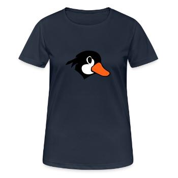 Comic Ente - Frauen T-Shirt atmungsaktiv - Dunkelnavy - Vorne - AI Model Female 172 light (172cm)
