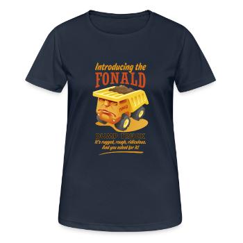 Le camion à benne basculante Fonald - T-shirt respirant Femme - bleu marine foncé - Devant - AI Model Female 172 light (172cm)