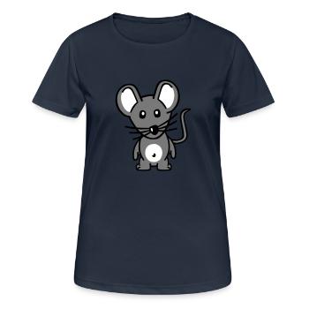 Mouse - Women's Breathable T-Shirt - dark navy - Front - AI Model Female 172 light (172cm)