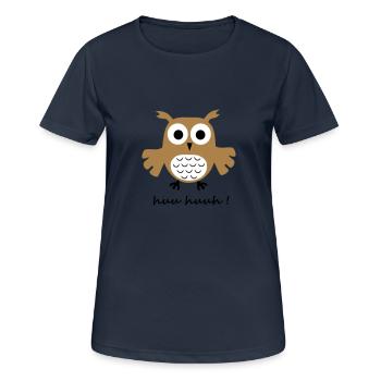 sweet owlet owl funny comic Baby Topics - Women's Breathable T-Shirt - dark navy - Front - AI Model Female 172 light (172cm)