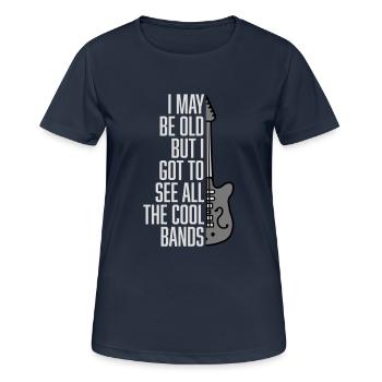 Je suis peut-être vieux - T-shirt respirant Femme - bleu marine foncé - Devant - AI Model Female 172 light (172cm)