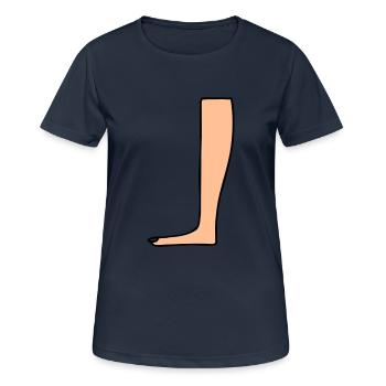 Leg Heiroglyph - Women's Breathable T-Shirt - dark navy - Front - AI Model Female 172 light (172cm)