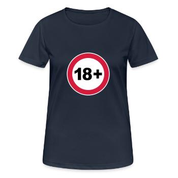 18th / 18th birthday. / 18+ - Women's Breathable T-Shirt - dark navy - Front - AI Model Female 172 light (172cm)