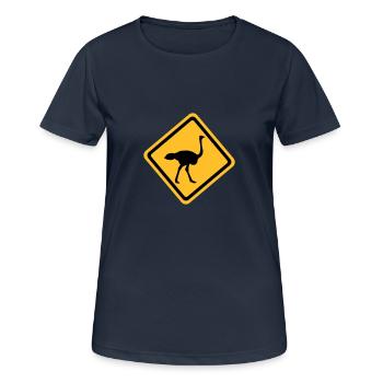 Strauß - Frauen T-Shirt atmungsaktiv - Dunkelnavy - Vorne - AI Model Female 172 light (172cm)