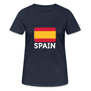 National Flag Of Spain - Women's Breathable T-Shirt - dark navy - Front - AI Model Female 172 light (172cm)