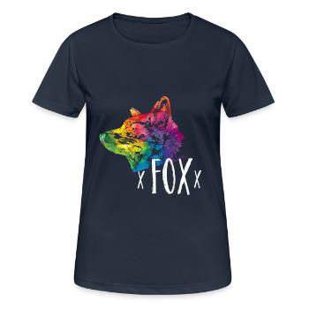 renard - T-shirt respirant Femme - bleu marine foncé - Devant - AI Model Female 172 light (172cm)