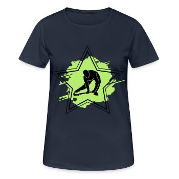 Hockey Star - T-shirt respirant Femme - bleu marine foncé - Devant - AI Model Female 172 light (172cm)