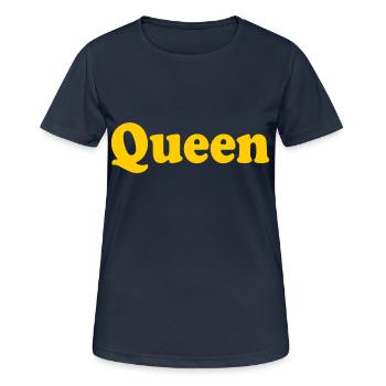 QUEEN - Frauen T-Shirt atmungsaktiv - Dunkelnavy - Vorne - AI Model Female 172 light (172cm)