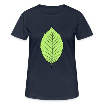 beech leaf tree plant shape clip art design forest - Women's Breathable T-Shirt - dark navy - Front - AI Model Female 172 light (172cm)