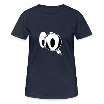 Smiley CSI - T-shirt respirant Femme - bleu marine foncé - Devant - AI Model Female 172 light (172cm)