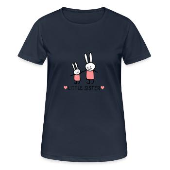 little Sster /rabbits) - T-shirt respirant Femme - bleu marine foncé - Devant - AI Model Female 172 light (172cm)