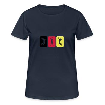 Volleyball Pictogram Germany - Women's Breathable T-Shirt - dark navy - Front - AI Model Female 172 light (172cm)