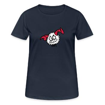 Kugell Widder - Frauen T-Shirt atmungsaktiv - Dunkelnavy - Vorne - AI Model Female 172 light (172cm)